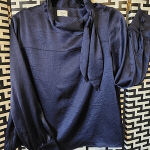 Wilfred (Aritzia) satin tie-neck blouse